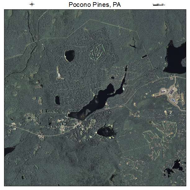 Pocono Pines, PA air photo map