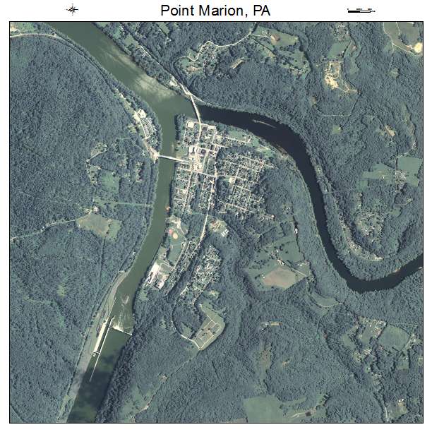 Point Marion, PA air photo map