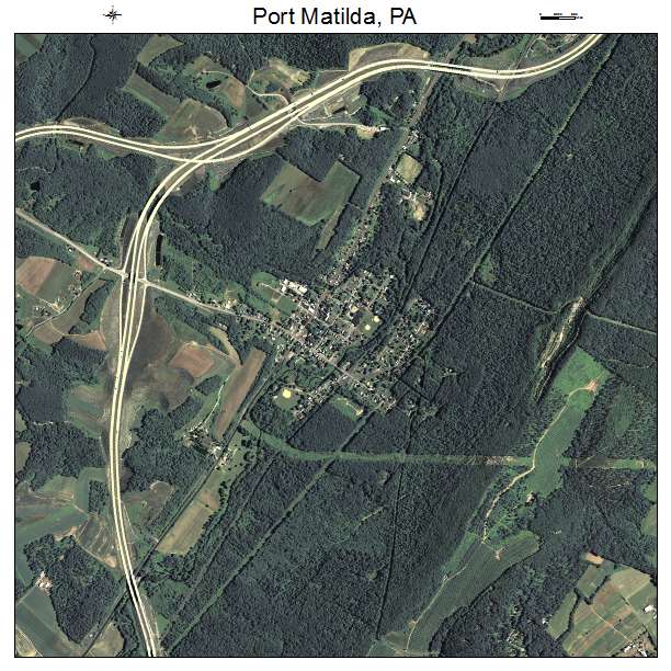Port Matilda, PA air photo map