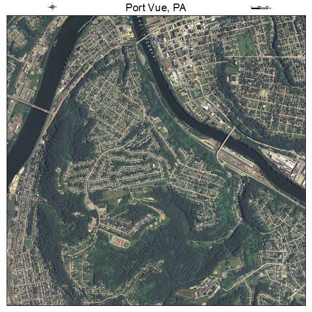 Port Vue, PA air photo map