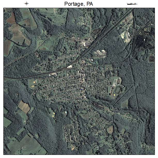 Portage, PA air photo map