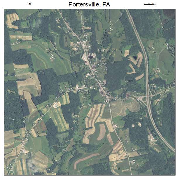 Portersville, PA air photo map