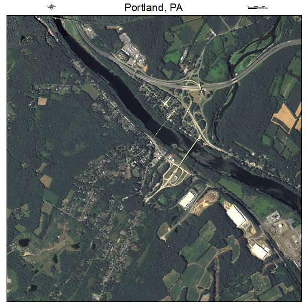 Portland, PA air photo map