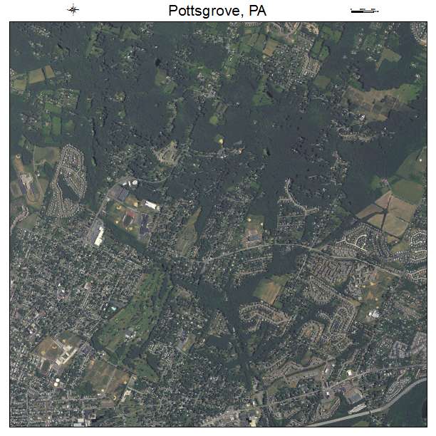 Pottsgrove, PA air photo map