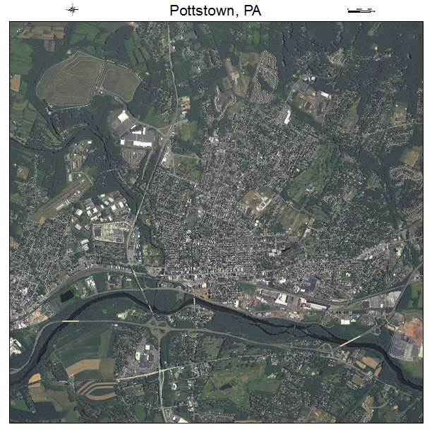 Pottstown, PA air photo map