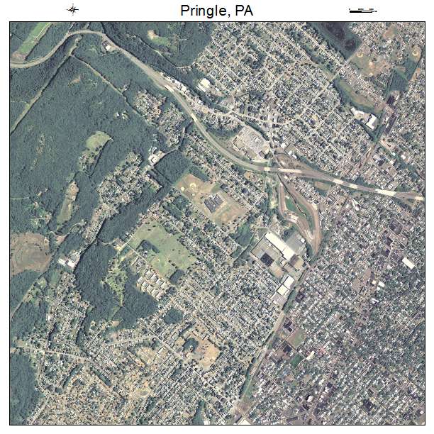 Pringle, PA air photo map