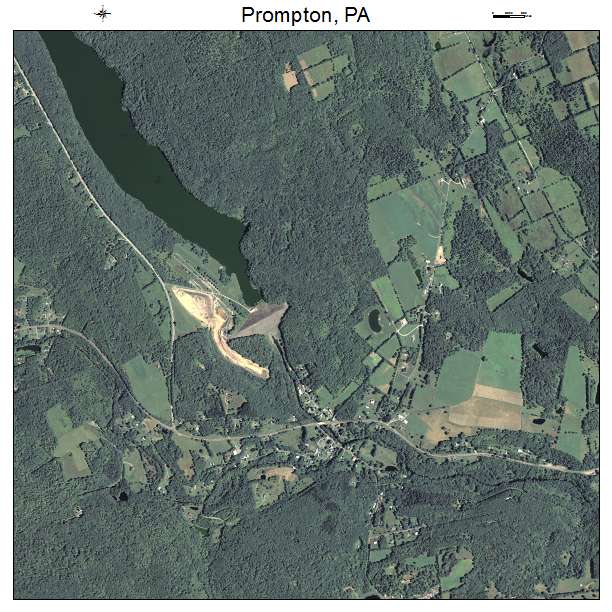 Prompton, PA air photo map