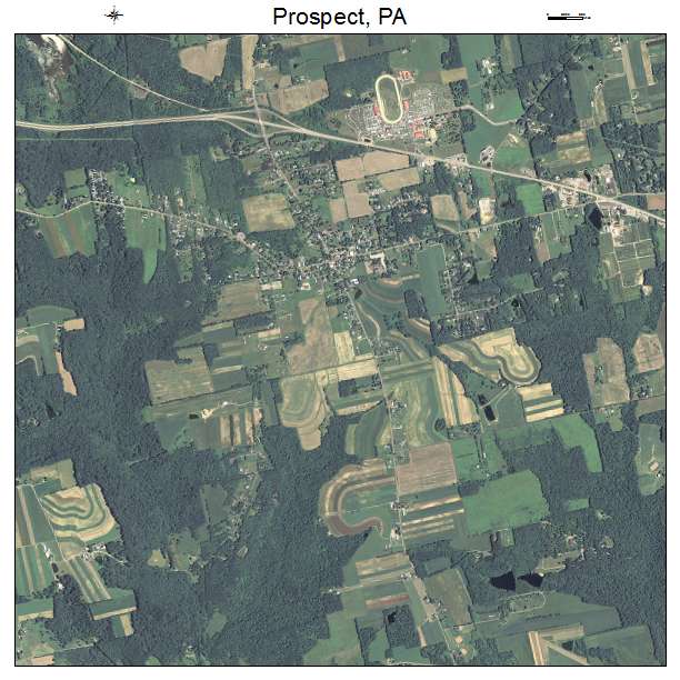 Prospect, PA air photo map
