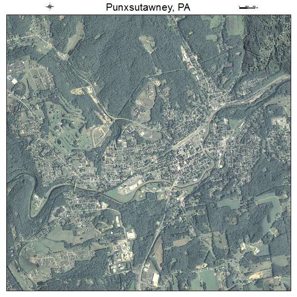 Punxsutawney, PA air photo map