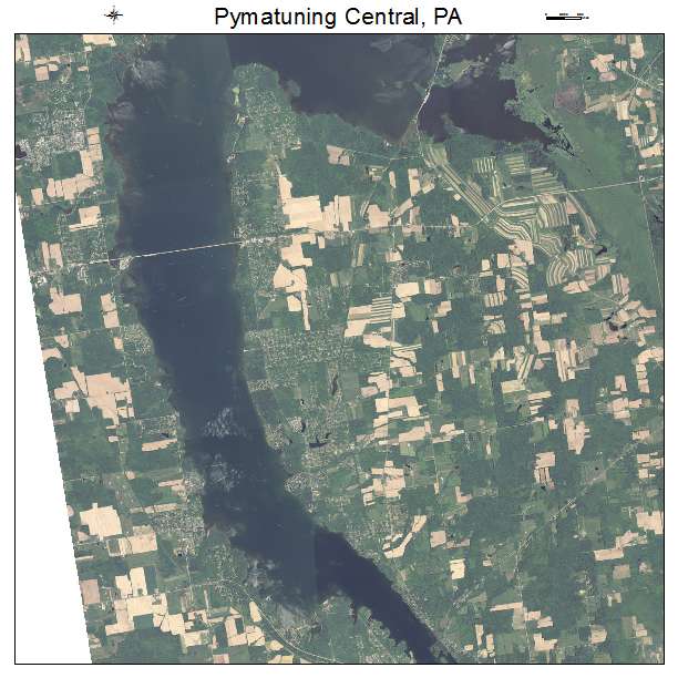 Pymatuning Central, PA air photo map