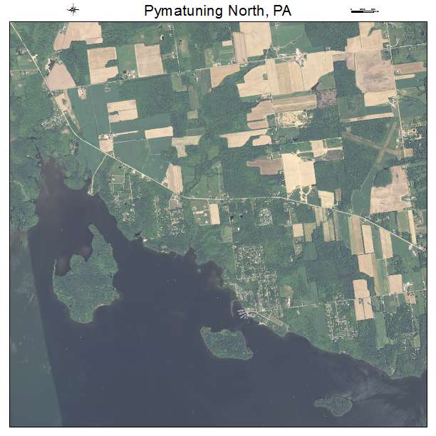 Pymatuning North, PA air photo map