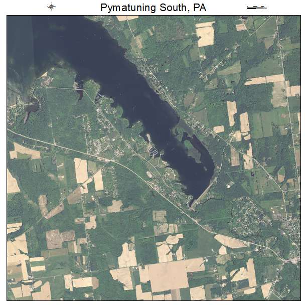 Pymatuning South, PA air photo map