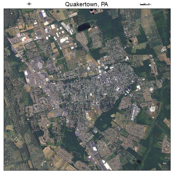 Quakertown, PA air photo map