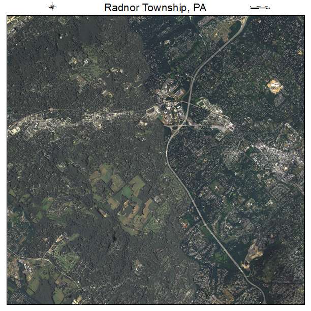 Radnor Township, PA air photo map