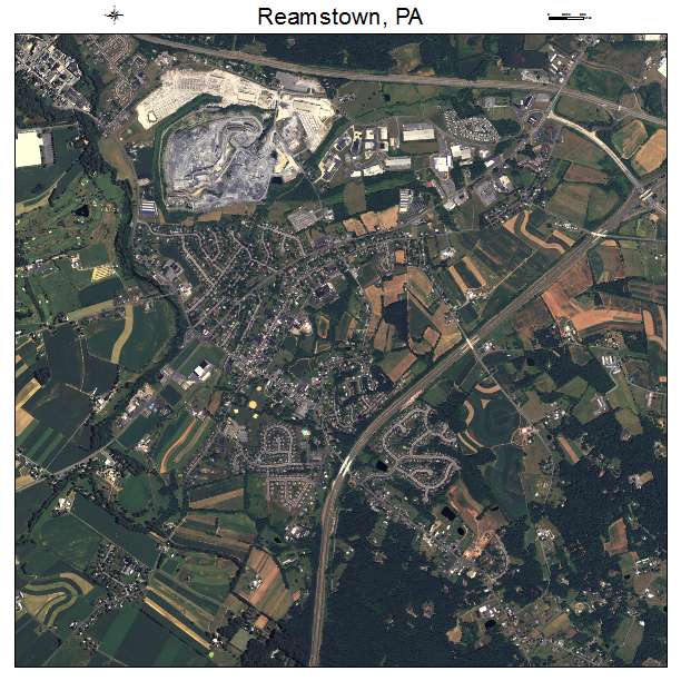 Reamstown, PA air photo map