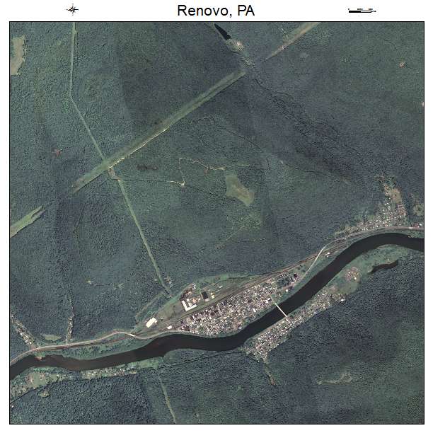Renovo, PA air photo map
