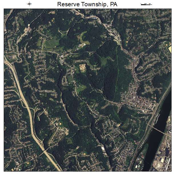 Reserve Township, PA air photo map
