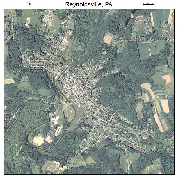 Reynoldsville, PA air photo map
