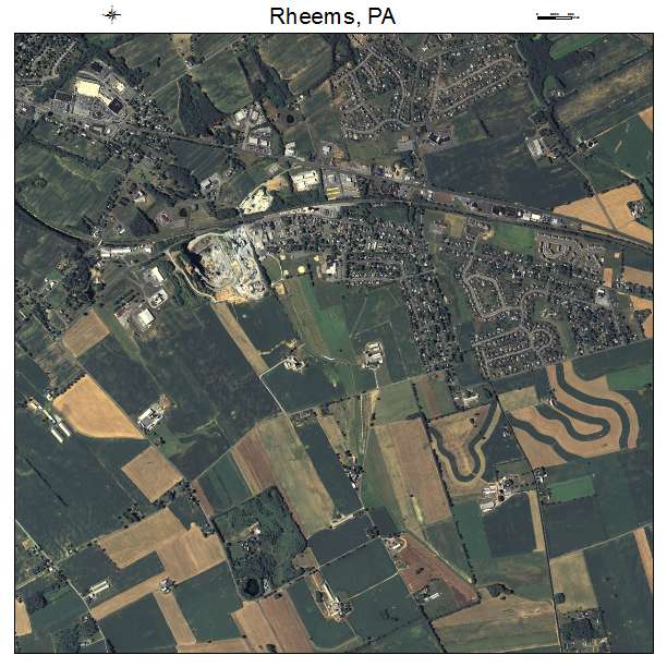 Rheems, PA air photo map