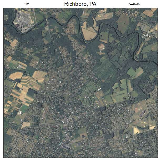 Richboro, PA air photo map