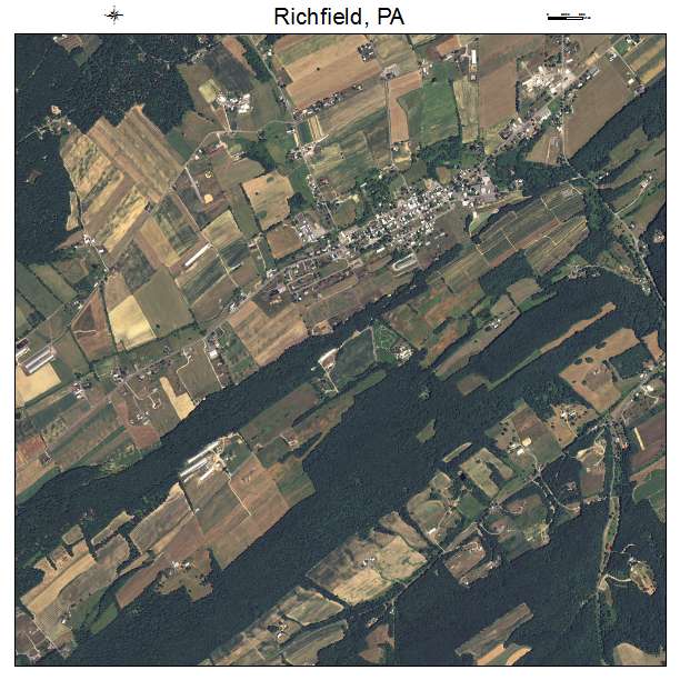 Richfield, PA air photo map
