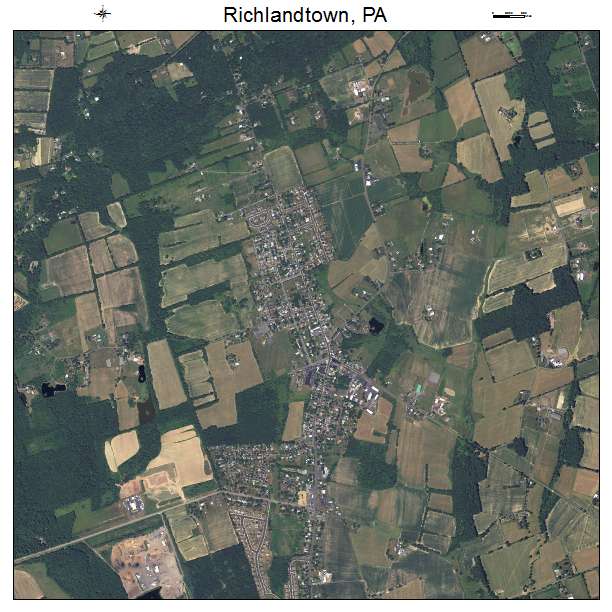 Richlandtown, PA air photo map