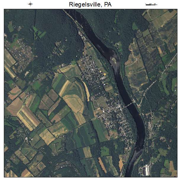 Riegelsville, PA air photo map