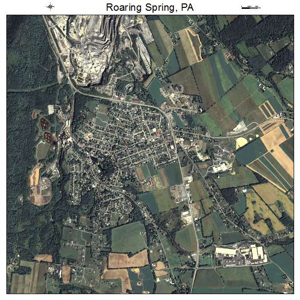 Roaring Spring, PA air photo map
