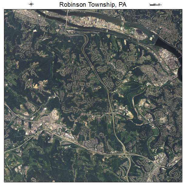 Robinson Township, PA air photo map