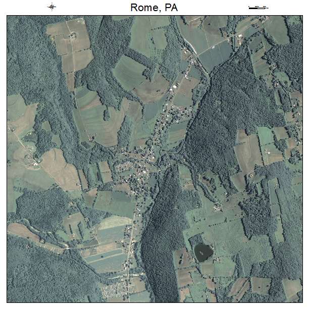 Rome, PA air photo map