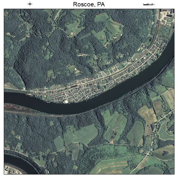 Roscoe, PA air photo map