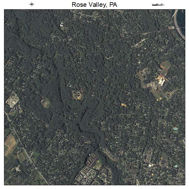 Rose Valley, PA air photo map