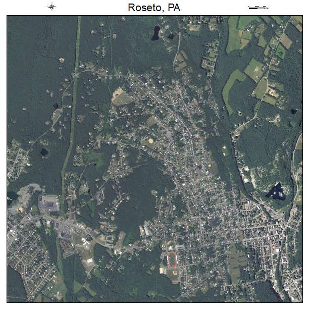 Roseto, PA air photo map