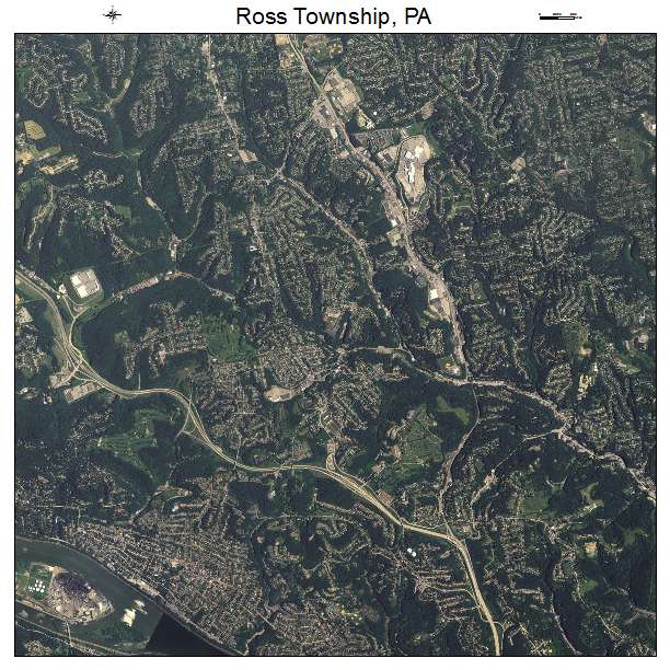 Ross Township, PA air photo map
