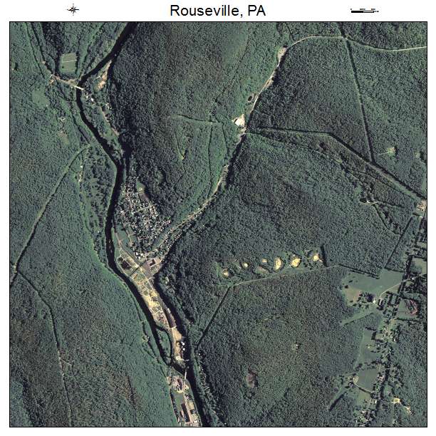 Rouseville, PA air photo map