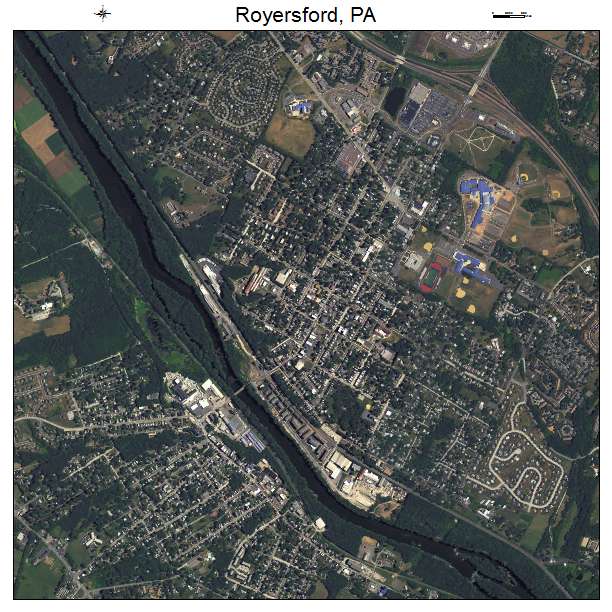 Royersford, PA air photo map