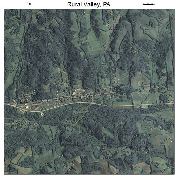 Rural Valley, PA air photo map