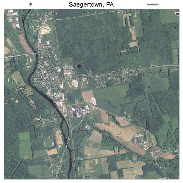 Saegertown, PA air photo map