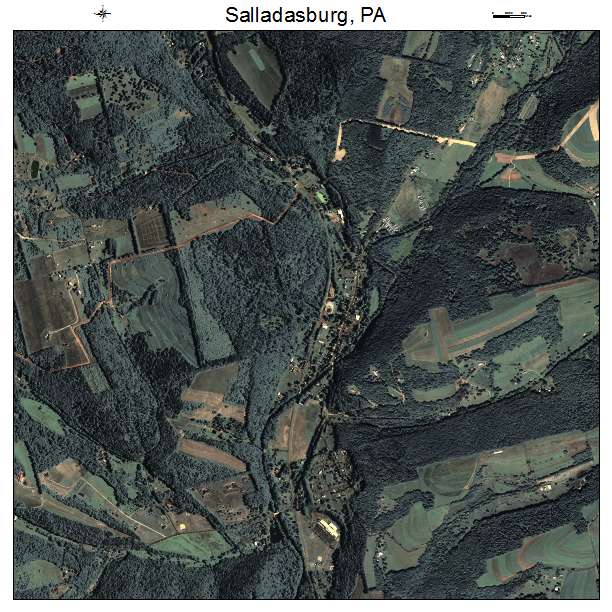 Salladasburg, PA air photo map