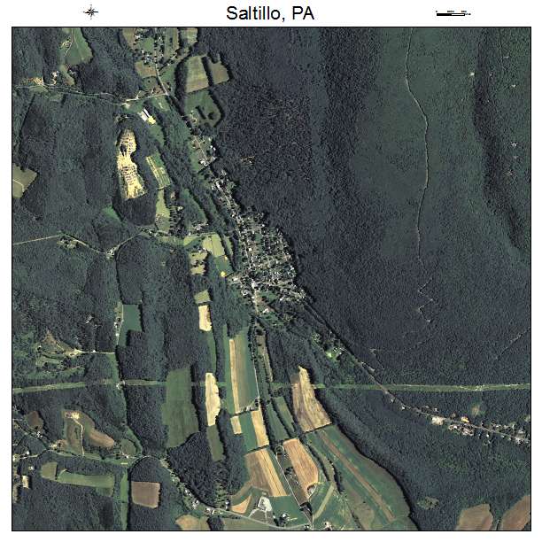Saltillo, PA air photo map