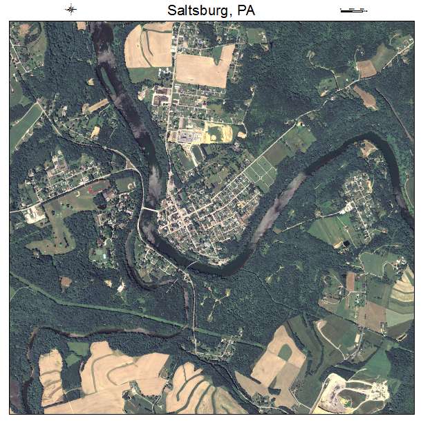 Saltsburg, PA air photo map