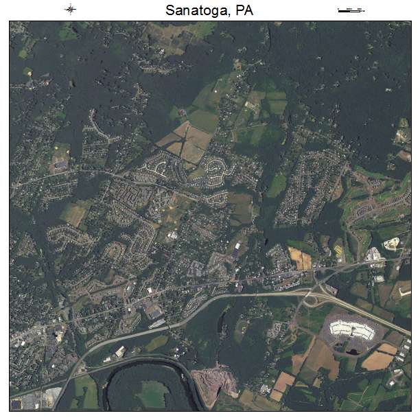 Sanatoga, PA air photo map