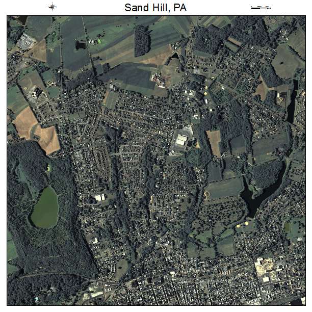 Sand Hill, PA air photo map