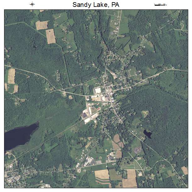 Sandy Lake, PA air photo map