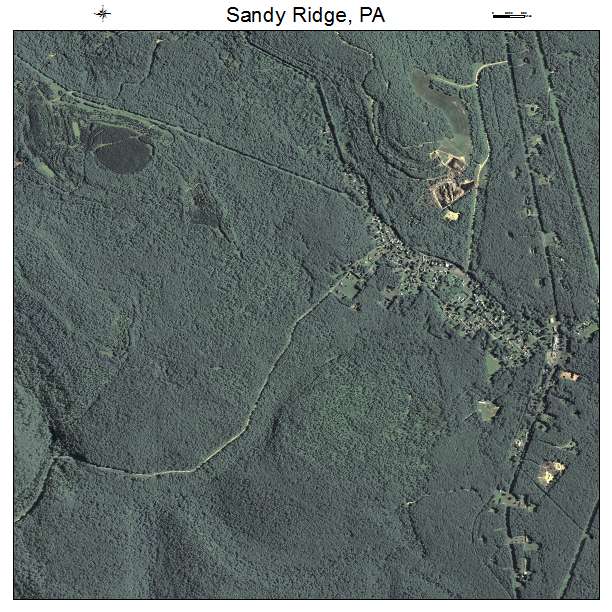 Sandy Ridge, PA air photo map