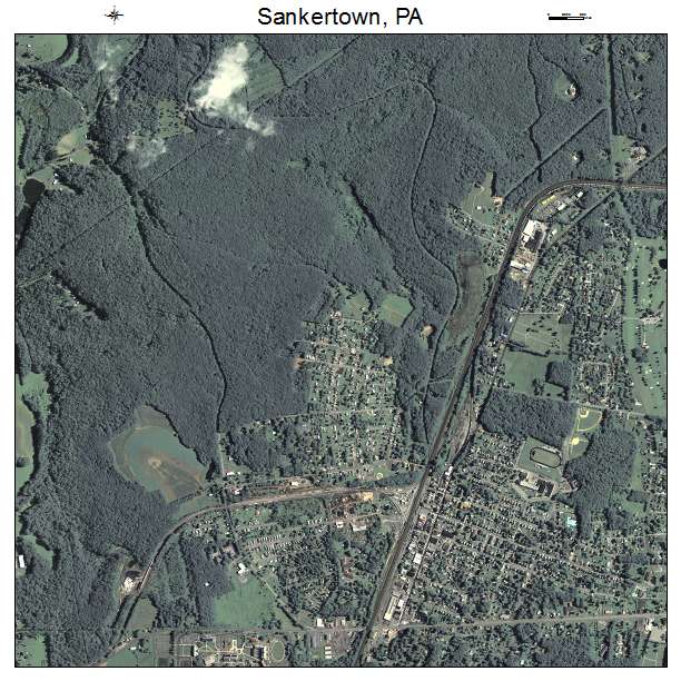 Sankertown, PA air photo map