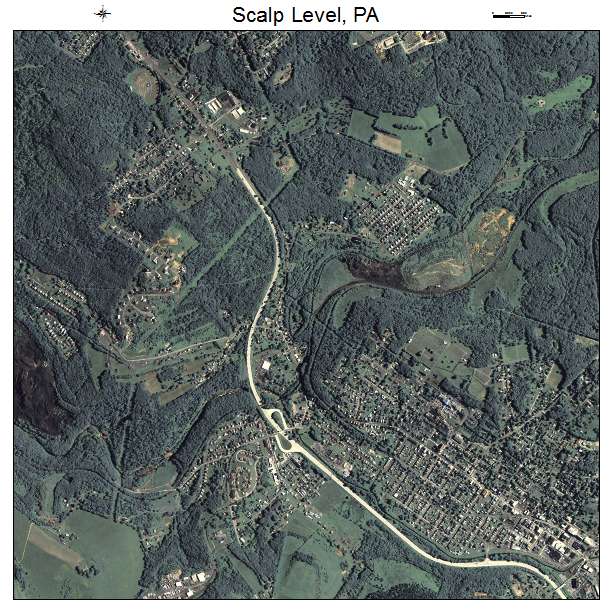 Scalp Level, PA air photo map