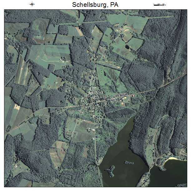 Schellsburg, PA air photo map