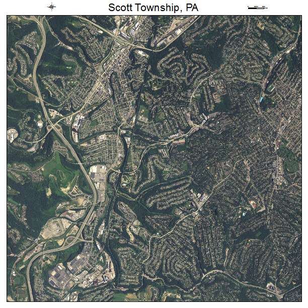 Scott Township, PA air photo map