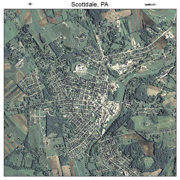 Scottdale, PA air photo map